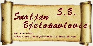 Smoljan Bjelopavlović vizit kartica